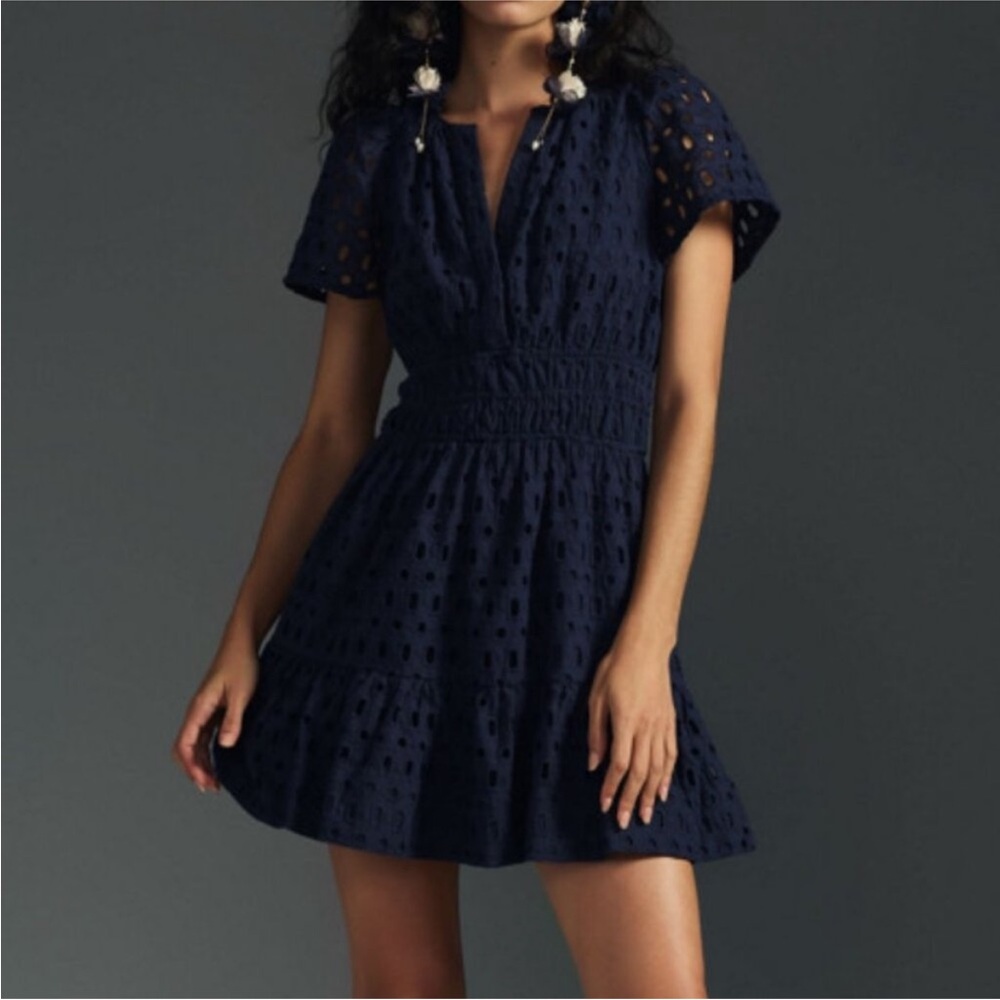 Anthropologie Somerset Eyelet Dress